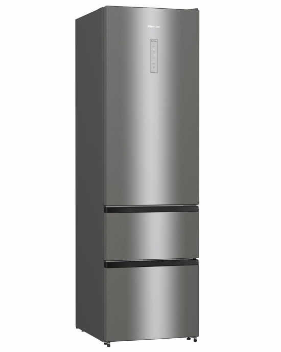 Frigorífico combi Hisense RM469N4ACD, 200 x 60 x 67 cm, 3 puertas, No Frost, inox